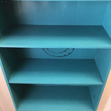 Modern Blue Painted Laminate 5-Tier Shelf