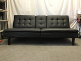 Modern Dorel Home Black Vinyl "Burrell" Click-Clack Futon