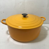 Le Creuset Yellow Enameled Cast Iron 5.5Qt Dutch Oven