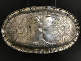 Vintage Art Nouveau Wallace Sterling Silver Oval Poppy Platter