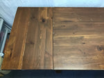 Vintage Farmhouse Solid Pine Expanding Trestle Dining Table