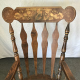 Vintage Solid Pine Arrow-Back Rocking Chair