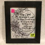 Eltimar Design Framed Secular Serenity Prayer Zentangle Inspired Artwork Print