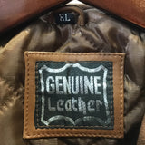 Vintage Gentuine Leather Brown Leather Coat