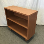 Vintage MCM Brown-Painted Oak 3-Tier Shelf