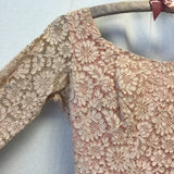Vintage Pink Floral Lace Midi Dress