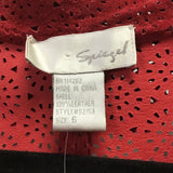 New With Tags! Vintage Spiegel Lightweight Red Die-Cut Suede Leather Jacket