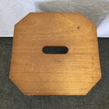 Single Modern Industrial Tropical Wood  & Black Metal Dining Stool