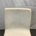 Set of 4 Modern CB2 "Pony" Off-White Tweed Cantilever Dining Chairs