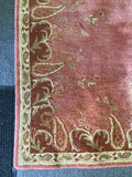 Modern Pottery Barn "Ajanta" Pink & Off-White Wool 5x8 Area Rug