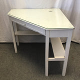 Contemporary Ashley Furniture White "Meg" Corner Computer Desk