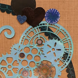 Eltimar Design Framed "Steampunk Butterfly" Mixed Media Artwork