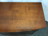 Vintage Birdseye Maple & Walnut Veneers Bow-Front Buffet