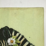 Vintage Retired Mackenzie Childs Embroidered Zebra Wall Art