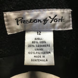 Black Wool & Cashmere Princess Single-Breasted Long Coat