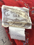 Vintage 1970's Gunne Sax Red Ditsy Floral Prairie Dress
