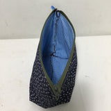 Sarahjane Harrigan Navy Blue Sewn Fabric Medium Zipper Bag