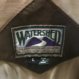 Vintage William Barry Watershed Brown Leather Bomber Jacket