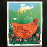 Rachel Feirman "Golden Buff & Clover" 11x14 Digital Art Print