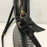 Torboon Black/Blue Cotton & Black Leather Crossbody/Shoulder Bag