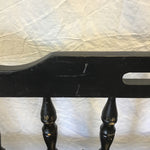 Vintage Black Painted Spindle-Back Dining Bench