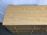 Modern Faux-Cherry Laminate 6-Drawer Dresser