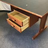 Vintage Solid Oak & Teak Veneer Tilt-Top Art Desk