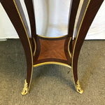Pair of Tall Mahogany Veneer 2-Tier Plant Stands
