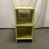 Vintage Yellow Painted 2-Sided Cubby Shelf