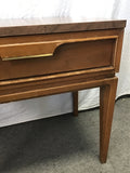 Vintage MCM Basic-Witz Walnut Veneer & Laminate Top 1-Drawer Night Stand