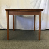 Vintage Danish Modern Teak Veneer Draw-Leaf Dining Table