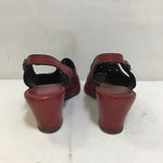 1940's Westport Walkers Red Leather Slingback Pumps