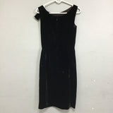 1950's Mardi Gras Black Velvet Cocktail Dress