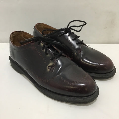 Dr. Martens "Charlotte" Burgundy Leather Brogues