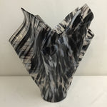 Large Signed Purple Glass Handkerchief Vase
