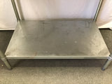 Contemporary Industrial Boos Block Galvanized Steel & Solid Maple Bakers Table