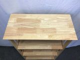 Modern Mission Solid Tropical Wood 4-Tier Folding Shelf