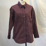 Duer Purple Cotton LuxTwill Button-Up Overshirt