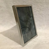 Twin Cat Framed 4x6 Blue, Green, & Gray Art Print, Multi Circles