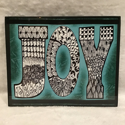 Eltimar Design Framed 8x10 Green "Joy" Artwork Print