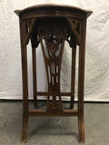 Vintage Carved Mahogany 2-Tier Accent Table
