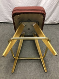 Pair of MCM Gasser Chair Co. Red Counter Height Casino Swivel Bar Stools