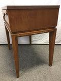 Vintage MCM Basic-Witz Walnut Veneer & Laminate Top 1-Drawer Night Stand