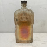 Vintage Jackman Whiskey Orange Carnival Glass Bottle
