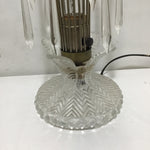 Pair of Vintage Art Deco Budoir Waterfall Crystal Table Lamps