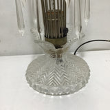 Pair of Vintage Art Deco Budoir Waterfall Crystal Table Lamps