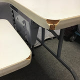 Modern White Laminate Folding Computer Desk