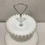 Vintage Fenton "Silver Crest" 2-Tier Pastry Server
