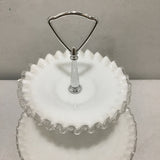 Vintage Fenton "Silver Crest" 2-Tier Pastry Server
