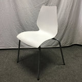 Modern MCM White Bucket Seat Accent Chair